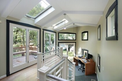For architectural designs, you can consider skylights or big windows/doors. (Shutterstock)
