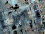 This satellite image provided by Maxar Technologies shows a close view of the Isfahan nuclear technology in Iran after US strikes. (Source: AP) This satellite image provided by Maxar Technologies shows a close view of the Isfahan nuclear technology in Iran after US strikes. (Source: AP)