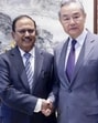 NSA Ajit Doval with Chinese foreign minister Wang Yi during a meeting in Beijing. (XP Division, MEA/ PTI)