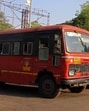 Pune, India - April 15, 2022: Number of MSRTC buses increased as employees resume duty after strike at Swargate ST Stand, in Pune, India, on Friday, April 15, 2022. (Photo by Ravindra Joshi/HT PHOTO) (Ravindra Joshi/HT Photo)