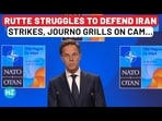 Mark Rutte flustered, quickly defends US strikes on Iran as Journo presses