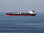 Oil tankers pass through the Strait of Hormuz, 