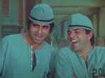 Dharmendra and Amitabh Bachchan in a still from Sholay. Dharmendra and Amitabh Bachchan in a still from Sholay.