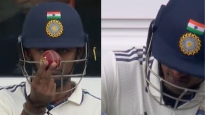Sai Sudharsan's mental preparation ahead of the second innings was caught on camera. (Twitter) Sai Sudharsan's mental preparation ahead of the second innings was caught on camera. (Twitter)