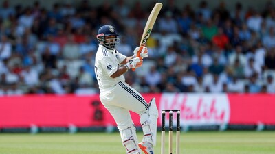 India's Rishabh Pant plays a shot. (@BCCI X) India's Rishabh Pant plays a shot. (@BCCI X)