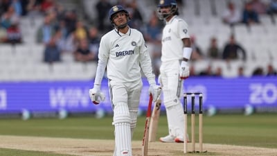Resuming the day on 90 for two, India lost skipper Shubman Gill early on just 8. (AP) Resuming the day on 90 for two, India lost skipper Shubman Gill early on just 8. (AP)