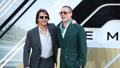 US actor and producer Brad Pitt (R) poses with US actor Tom Cruise (L) upon arrival for the European Premier of F1 The Movie, at Cineworld Leicester Square, central London, on June 23, 2025. (AFP) US actor and producer Brad Pitt (R) poses with US actor Tom Cruise (L) upon arrival for the European Premier of F1 The Movie, at Cineworld Leicester Square, central London, on June 23, 2025. (AFP)