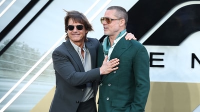 US actor and producer Brad Pitt (R) poses with US actor Tom Cruise (L) upon arrival for the European Premier of F1 The Movie, at Cineworld Leicester Square, central London, on June 23, 2025. (AFP) US actor and producer Brad Pitt (R) poses with US actor Tom Cruise (L) upon arrival for the European Premier of F1 The Movie, at Cineworld Leicester Square, central London, on June 23, 2025. (AFP)