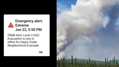 Himalaya Road Fire is burning in Alaska. (Facebook/ Alaska DNR) Himalaya Road Fire is burning in Alaska. (Facebook/ Alaska DNR)