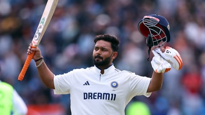 Rishabh Pant became only the second wicketkeeper in the game's history to score hundreds in both innings of a Test match en route to his 118, an innings that was studded with 15 fours and three sixes. (Action Images via Reuters)