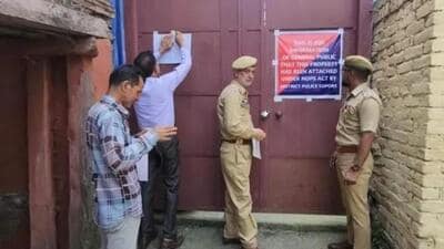 Jammu and Kashmir Police on Monday attached the immovable property of a terror accused, who is in judicial custody, in Udhampur district.