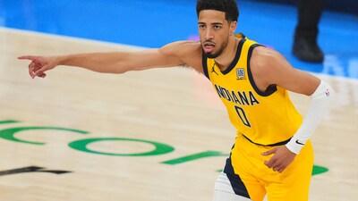 Indiana Pacers guard Tyrese Haliburton was playing through an injury in Game 7 (AP) Indiana Pacers guard Tyrese Haliburton was playing through an injury in Game 7 (AP)