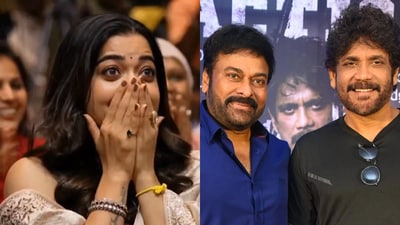 Rashmika Mandanna couldn't believe Nagarjuna's praise for her at Kuberaa success event. Rashmika Mandanna couldn't believe Nagarjuna's praise for her at Kuberaa success event.
