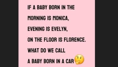 Social media users were stumped by a riddle comparing names to birthplaces. (Facebook/Dreame) Social media users were stumped by a riddle comparing names to birthplaces. (Facebook/Dreame)