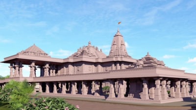 The chief minister also posted pictures of the design concepts of the temple and its surroundings. (X/NitishKumar) The chief minister also posted pictures of the design concepts of the temple and its surroundings. (X/NitishKumar)