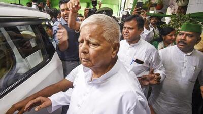 The nomination was submitted at the RJD’s state headquarters to election officer Ram Chandra Purbey. (PTI photo) The nomination was submitted at the RJD’s state headquarters to election officer Ram Chandra Purbey. (PTI photo)