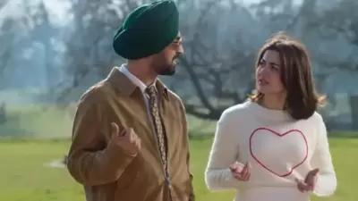 Sardaar Ji 3 trailer: Diljit Dosanjh and Hania Aamir in a still from the film. Sardaar Ji 3 trailer: Diljit Dosanjh and Hania Aamir in a still from the film.