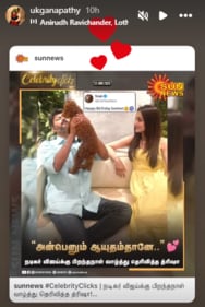 Uma Krishan re-shared a post talking about Trisha's birthday wish for Vijay. Uma Krishan re-shared a post talking about Trisha's birthday wish for Vijay.
