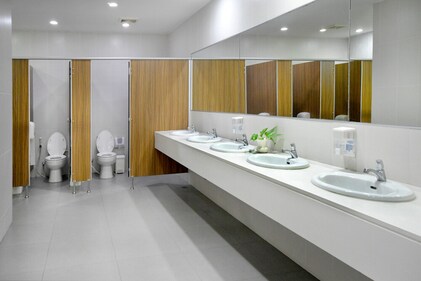 Clean bathroom with supplies, and if possible, a pad dispenser helps support women's menstrual health. (Shutterstock) Clean bathroom with supplies, and if possible, a pad dispenser helps support women's menstrual health. (Shutterstock)