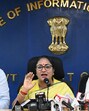 Chief minister Rekha Gupta addresses a press conference. (Hindustan Times) Chief minister Rekha Gupta addresses a press conference. (Hindustan Times)