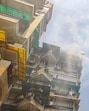 Fire at an apartment building in Dwarka Sector 13 on June 10. (Vipin Kumar/HT Photo) Fire at an apartment building in Dwarka Sector 13 on June 10. (Vipin Kumar/HT Photo)