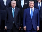Turkey's President Tayyip Erdogan and U.S. President Donald Trump pose for a picture ahead of a dinner hosted by Dutch King Willem-Alexander and Dutch Queen Maxima, on the sidelines of a NATO Summit, at Huis ten Bosch Palace in The Hague, Netherlands June 24, 2025.