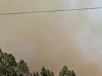 Fire near Wetlands Park in Las Vegas. 