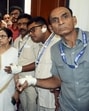 West Bengal chief minister Mamata Banerjee meets the assembly marshals allegedly injured during a scuffle with BJP legislators during the monsoon session in Kolkata on Tuesday. (ANI) West Bengal chief minister Mamata Banerjee meets the assembly marshals allegedly injured during a scuffle with BJP legislators during the monsoon session in Kolkata on Tuesday. (ANI)