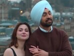 Hania Aamir and Diljit Dosanjh in a still from Sardaar Ji 3. Hania Aamir and Diljit Dosanjh in a still from Sardaar Ji 3.