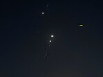 Interceptor missiles are fired, after Iran's armed forces say they targeted the Al-Udeid base in a missile attack, as seen from Doha, Qatar, 