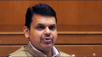 A file photo of Maharashtra chief minister Devendra Fadnavis with Shiv Sena leaders Subhash Desai and Diwakar Raote. (PTI photo) (PTI)