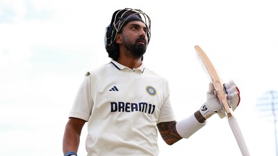 India's KL Rahul raises his bat as he walks back to the pavilion after getting dismissed by England's Brydon Carse during day 4 of the 1st Test match (@BCCI X) India's KL Rahul raises his bat as he walks back to the pavilion after getting dismissed by England's Brydon Carse during day 4 of the 1st Test match (@BCCI X)