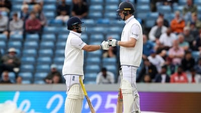 Ben Duckett (L) and England's Zak Crawley shared an 188-run partnership, the second-highest England opening fourth-innings stand in Tests. (AFP) Ben Duckett (L) and England's Zak Crawley shared an 188-run partnership, the second-highest England opening fourth-innings stand in Tests. (AFP)