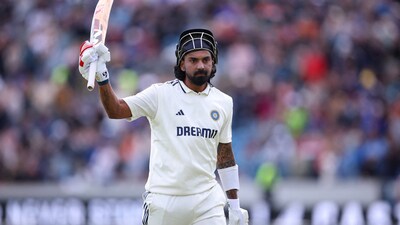 India's KL Rahul walks after losing his wicket (Action Images via Reuters)