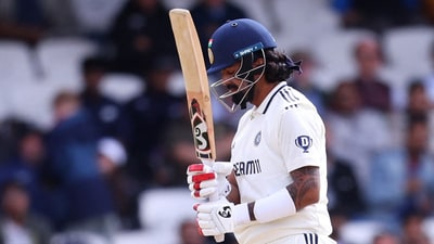 KL Rahul rests his head against his bat as he walks off after having scored a memorable 137 in the third innings at Leeds. (Action Images via Reuters)