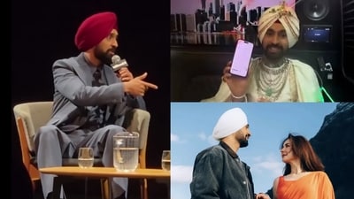 Diljit Dosanjh and Hania Aamir Diljit Dosanjh and Hania Aamir
