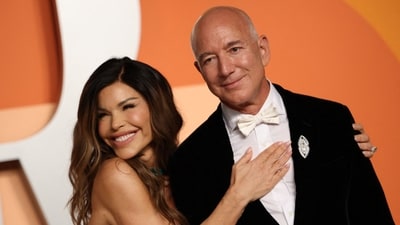 Jeff Bezos and Lauren Sanchez partied aboard his superyacht ahead of their Venice wedding, sharing a foam-filled moment with friends. (AFP) Jeff Bezos and Lauren Sanchez partied aboard his superyacht ahead of their Venice wedding, sharing a foam-filled moment with friends. (AFP)