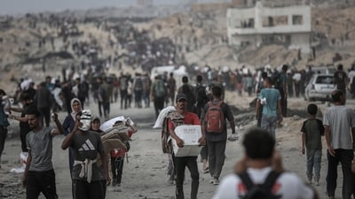 Palestinian health officials and eyewitnesses have previously too claimed that Israeli forces had opened fire on people seeking food. (Bloomberg) Palestinian health officials and eyewitnesses have previously too claimed that Israeli forces had opened fire on people seeking food. (Bloomberg)