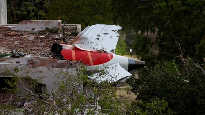 The Gatwick-bound AI171 Boeing 787-7 Dreamliner plunged into a medical hostel complex, killing 270 persons. (Reuters)