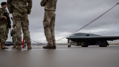 The B-2 stealth bombers can carry two GBU-57 MOP bombs, each weighing around 13 tons (13,000 kg) and penetrate up to 200 feet of earth. (Reuters/File Image)
