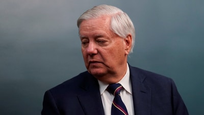 US Senator Lindsey Graham looks on in Capitol Hill in Washington, D.C., U.S., June 5, 2025. (Reuters)