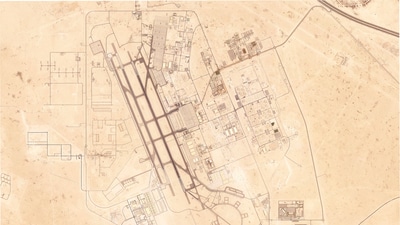 This satellite image from Planet Labs PBC shows Al Udeid Air Base outside of Doha, Qatar. (AP) This satellite image from Planet Labs PBC shows Al Udeid Air Base outside of Doha, Qatar. (AP)