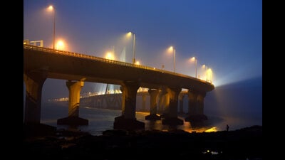 The plot is located close to the Bandra Worli Sea Link (HT Photo) The plot is located close to the Bandra Worli Sea Link (HT Photo)