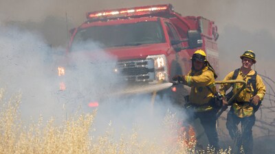 Firefighters operate during a brushfire. (Representational Image/ REUTERS)