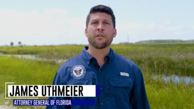 Florida Attorney General James Uthmeier declares the state's controversial migrant detention facility, costing $450 million yearly, is being constructed in the Everglades. (X/James Uthmeier) Florida Attorney General James Uthmeier declares the state's controversial migrant detention facility, costing $450 million yearly, is being constructed in the Everglades. (X/James Uthmeier)