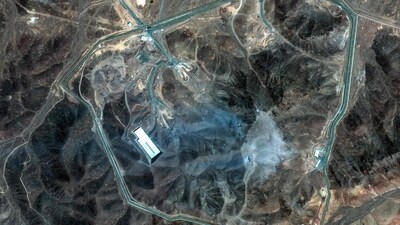 This handout satellite picture taken and provided by Maxar Technologies taken on June 22, 2025 shows an overview of Iran's Fordow Fuel Enrichment Plant (FFEP) after US air strikes were conducted on the facility. (AFP) This handout satellite picture taken and provided by Maxar Technologies taken on June 22, 2025 shows an overview of Iran's Fordow Fuel Enrichment Plant (FFEP) after US air strikes were conducted on the facility. (AFP)
