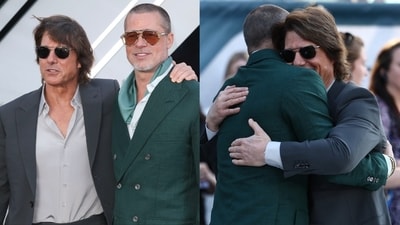 Brad Pitt and Tom Cruise at the premiere of F1 in London. Brad Pitt and Tom Cruise at the premiere of F1 in London.