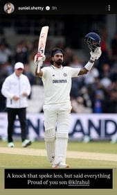 Suniel Shetty said he is proud of KL Rahul.