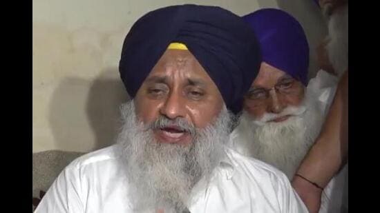In a statement issued here, SAD president Sukhbir Singh Badal said, “The notification omitted any requirement for Punjabi proficiency or preference for Punjabis, clearing the path for recruitment of AAP cronies.” (HT File)