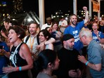 Supporters of Democratic mayoral candidate Zohran Mamdani cheer as they watch results come in at his primary election party, Tuesday, June 24, 2025, in New York. (AP Photo/Heather Khalifa) Supporters of Democratic mayoral candidate Zohran Mamdani cheer as they watch results come in at his primary election party, Tuesday, June 24, 2025, in New York. (AP Photo/Heather Khalifa)